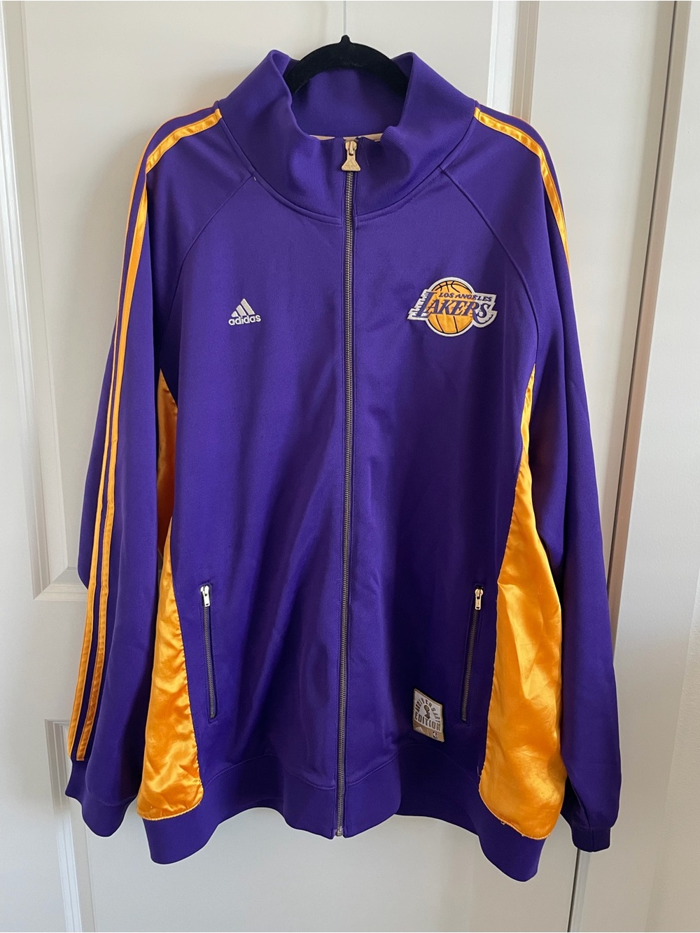 adidas Purple and Gold LA Lakers Track Jacket 2XL